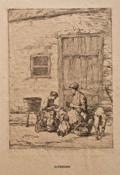 Heinrich Eickmann - Zufrieden - 1909 - Radierung