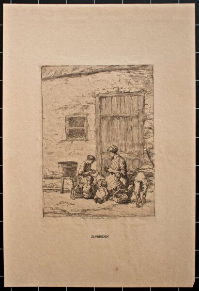 Heinrich Eickmann - Zufrieden - 1909 - Radierung