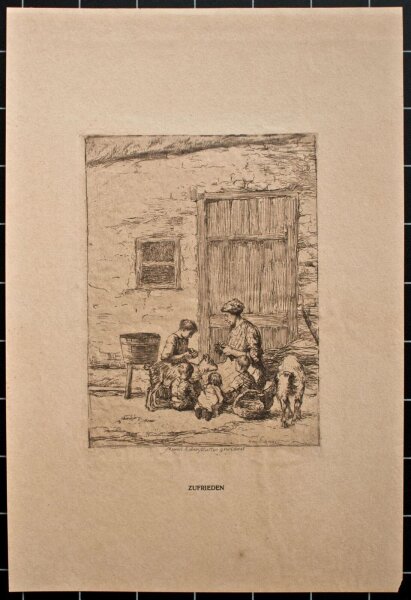 Heinrich Eickmann - Zufrieden - 1909 - Radierung