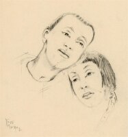 Witt Pfeiffer - Pärchen - Bleistiftzeichnung - 1954
