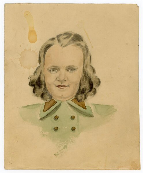 Witt Pfeiffer - Portrait einer Frau - Aquarell - o.J.