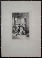 Paul Adolphe Rajon - Liebespaar - o.J. - Radierung