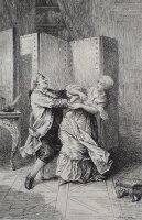 Paul Adolphe Rajon - Liebespaar - o.J. - Radierung