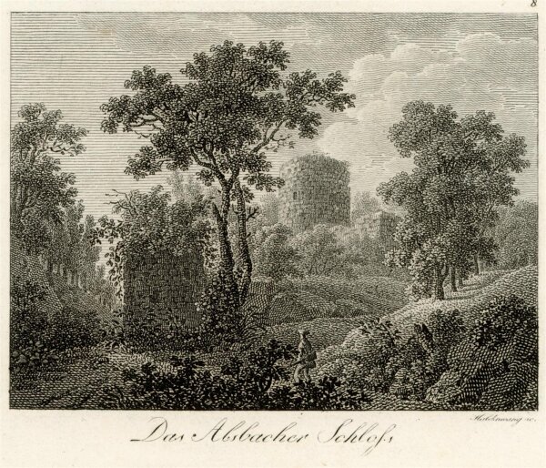 unbekannt - Das Alsbacher Schloss - Kupferstich - o.J.