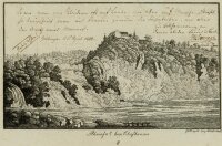 Wiederhold - Rheinfall bei Schafhausen - Kupferstich - o.J.