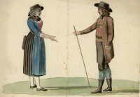 unbekannt - Bewohner des Flachen Lande des Gerichts...