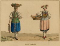 unbekannt - Trachtenansicht - Luzerner Landmädchen -...