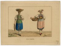 unbekannt - Trachtenansicht - Luzerner Landmädchen -...