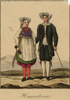 unbekannt - Trachtenansicht - Hauenstein - kolorierter...