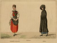 unbekannt - Trachtenansicht - Freiburg - kolorierter...