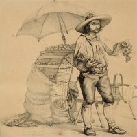 unbekannt - Fruchthändler - Lithografie - o.J.
