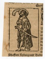 unbekannt - Darstellung eines stehenden Adeligen -...