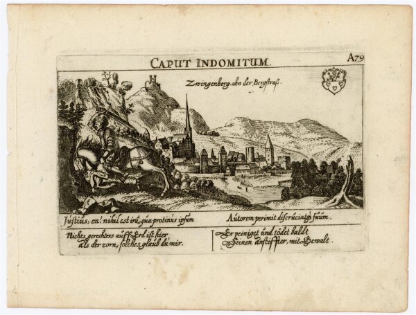 Daniel Meisner - Zwingenberg ahn der Bergstraß - Lithografie - 1624