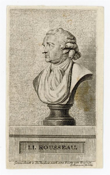 Daniel Berger - Bildnis des I. I. Rousseau - Kupferstich - 1776 / 1826