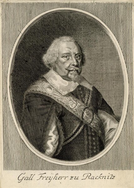 unbekannt - Bildnis des Gallus Freiherr von Racknitz - Kupferstich - o.J.