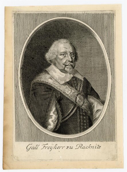 unbekannt - Bildnis des Gallus Freiherr von Racknitz - Kupferstich - o.J.