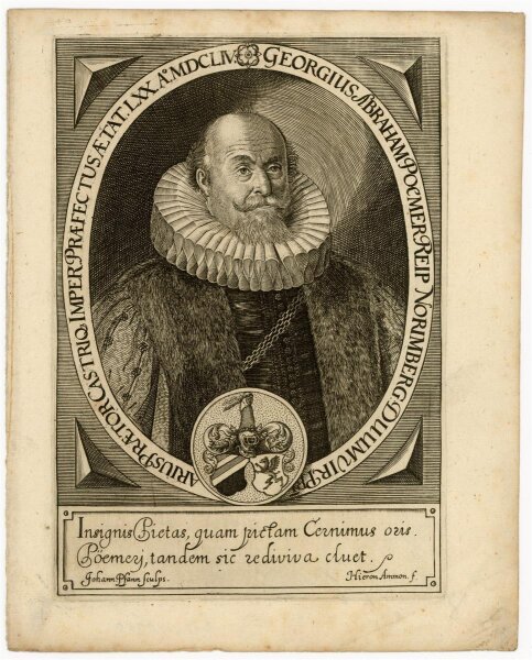 Johann Pfann - Bildnis des Georgius Abraham Poemer - Kupferstich - 1654