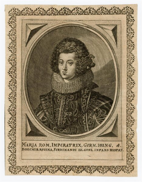 unbekannt - Bildnis der Maria Anna von Spanien - Kupferstich - ca. 1700