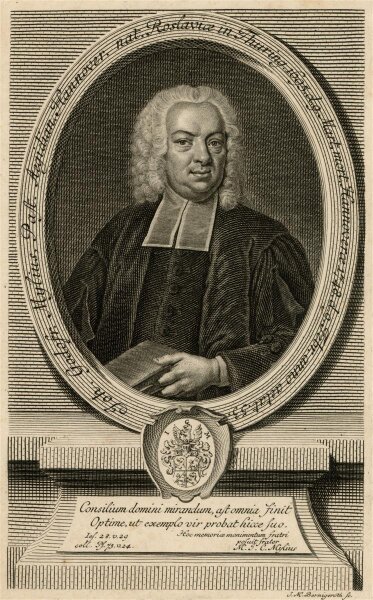Martin Bernigeroth - Bildnis des Joh. Godofr. Mylius - Kupferstich - 1748