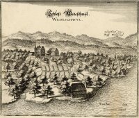 Matthäus Merian - Ansicht Schloss Wedeschwyl -...