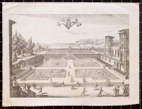 Matthäus Merian - Ansicht Lustgarten Nancy - Kupferstich - 1650