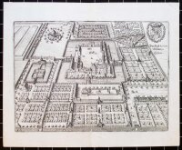 Matthäus Merian - Vogelschau des Residenzschlosses...