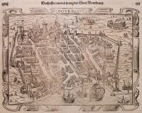 Sebastian Münster - Stadtansicht (Vogelschau) der...