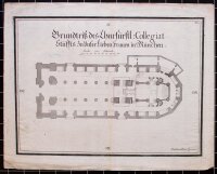 Matthias Paur - Grundriss der Münchner Frauenkirche - Kupferstich - 1701
