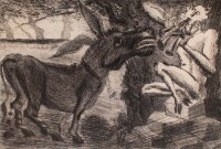 D. Gantz - Neujahrsgruß mit Pan und Esel -...