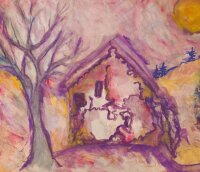 Unbekannt - Haus in Landschaft - Acryl - o.J.