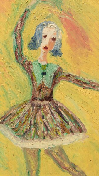 Unbekannt - Die Ballerina - Ölmalerei - o.J.
