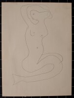 Unbekannt - Frauenfigur - Bleistiftzeichnung - o.J.