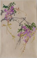 Unbekannt - Asiatisches Blumenmotiv (rosa) - Aquarell - o.J.