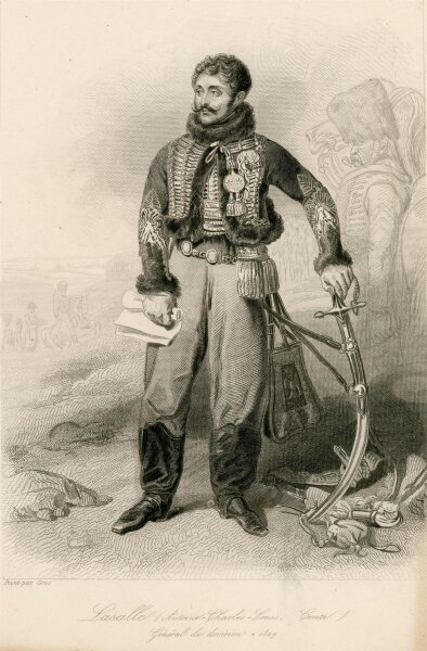 unbekannt - Bildnis des Antoine Charles Louis de Lasalle - Stahlstich - o.J.