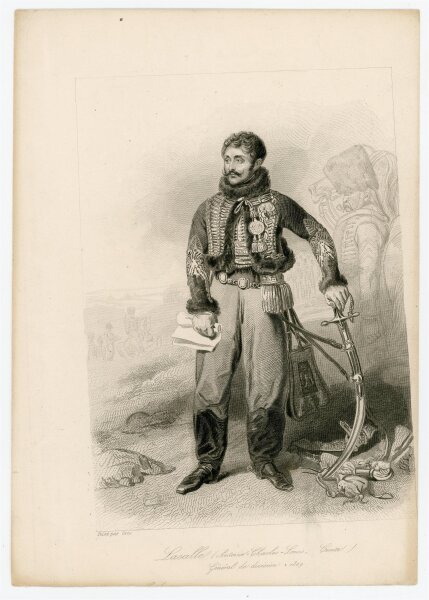 unbekannt - Bildnis des Antoine Charles Louis de Lasalle - Stahlstich - o.J.