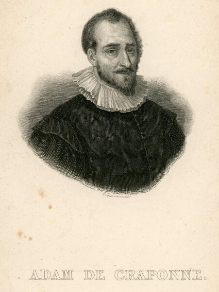 François Jacques Dequevauviller - Bildnis des Adam de Craponne - Stahlstich - o.J.