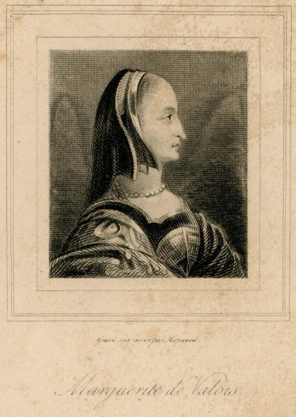 James Hopwood - Bildnis der Marguerite de Valois - Kupferstich - o.J.