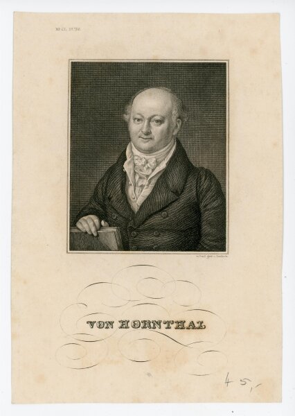 unbekannt - Bildnis des Franz Ludwig von Hornthal - Stahlstich - o.J.