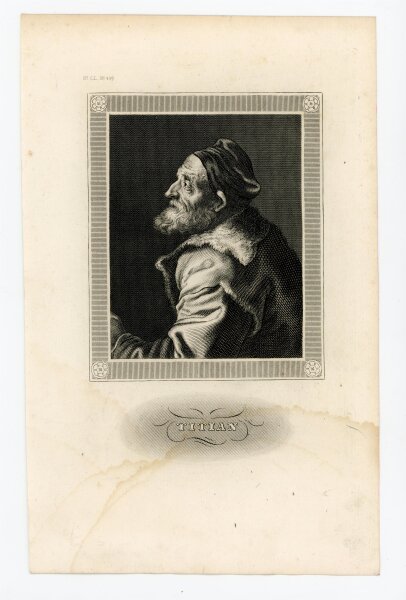 unbekannt - Bildnis des Tizian - Stahlstich - o.J.