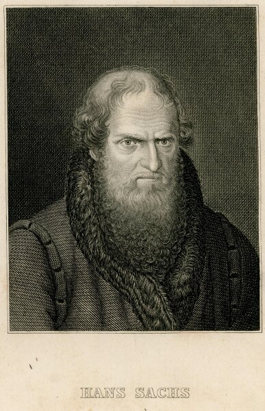 unbekannt - Bildnis des Hans Sachs - Stahlstich - o.J.