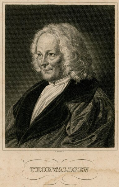 unbekannt - Bildnis des Bertel Thorvaldsen - Stahlstich - o.J.