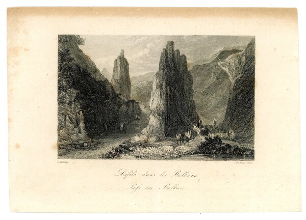 unbekannt - Pass im Balkan - Stahlstich - o.J.