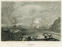 Ernst Friedrich Grünewald - La Valetta - Stahlstich...