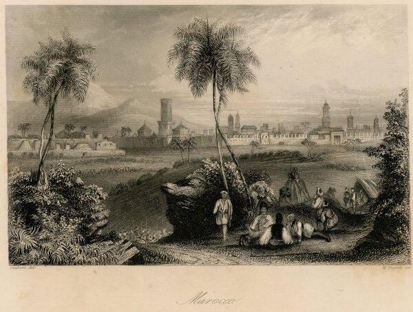 William French - Marokko - Stahlstich - o.J.