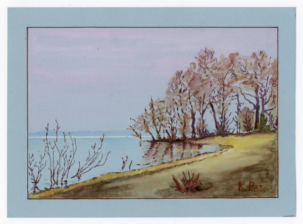 unbekannt - See - Aquarell - 1982