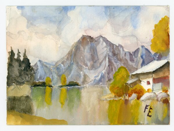 unbekannt - Bergsee - Aquarell - o.J.
