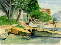 unbekannt - Santa Ponsa - Aquarell - 1983
