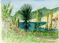 unbekannt - Paguera - Aquarell mit Fineliner - 1993