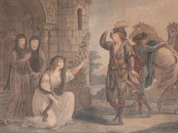 Romain Girard - Prince Edmund, surnamd Ironside and Algitha - Farbpunktierstich - o.J.