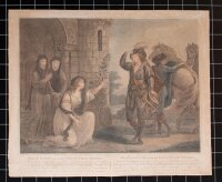 Romain Girard - Prince Edmund, surnamd Ironside and Algitha - Farbpunktierstich - o.J.